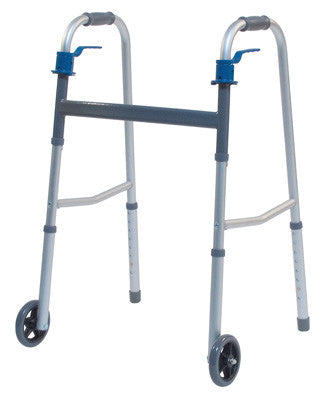 Lumex Folding Paddle Walker without Wheels - Adult